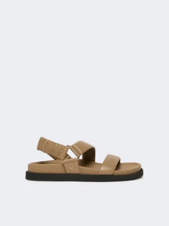 Leren sandalen, modder