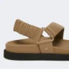 Leren sandalen, modder Leren sandalen, modder
