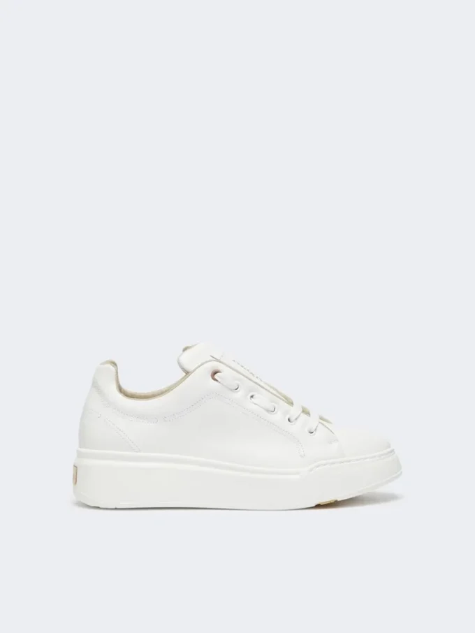 Leren sneakers, optisch wit Leren sneakers, optisch wit