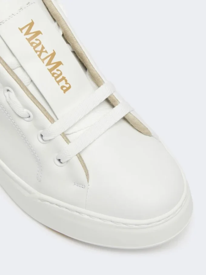 Leren sneakers, optisch wit Leren sneakers, optisch wit