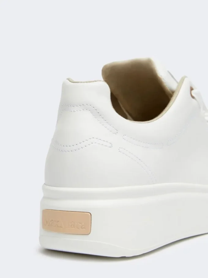 Leren sneakers, optisch wit Leren sneakers, optisch wit