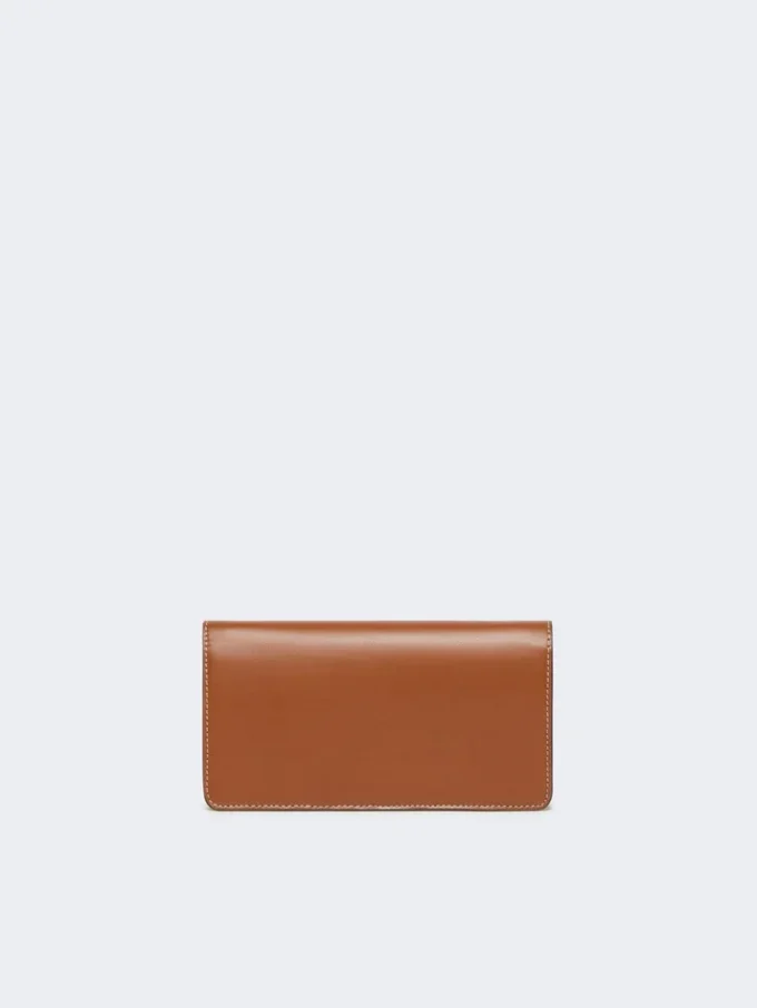 Leren telefoonetui, amberbruin Leren telefoonetui, amberbruin