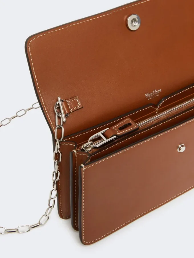 Leren telefoonetui, amberbruin Leren telefoonetui, amberbruin
