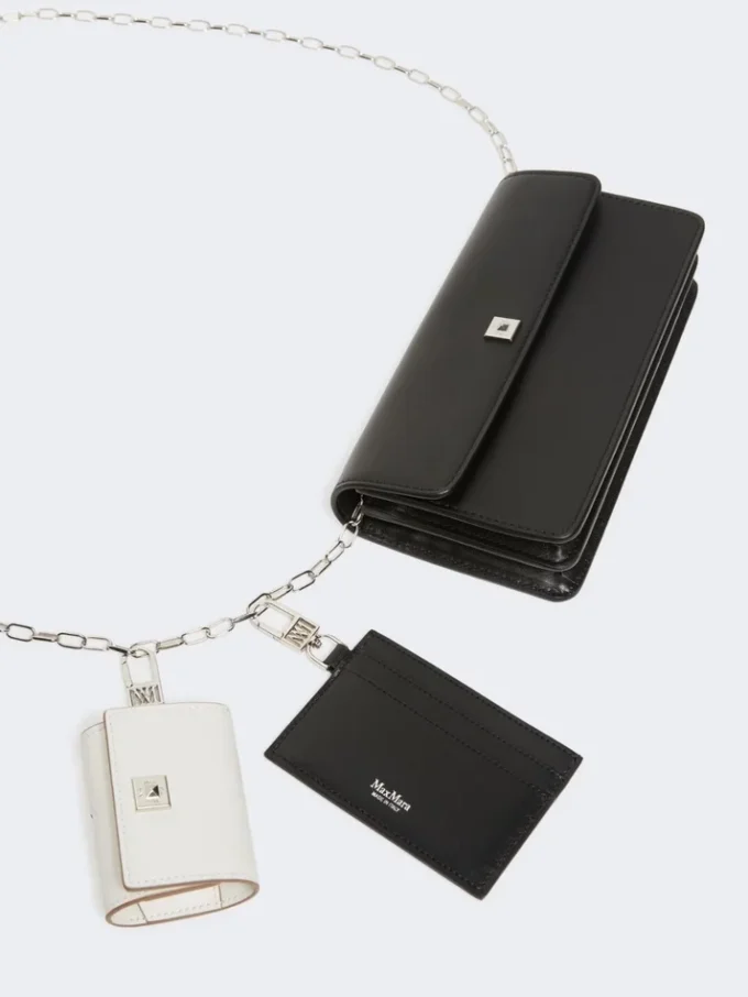 Leren telefoonetui, zwart Leren telefoonetui, zwart