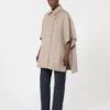 Lichtgewicht cape van kasjmier broadcloth, tawny bronsbruin Lichtgewicht cape van kasjmier broadcloth, tawny bronsbruin