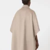 Lichtgewicht cape van kasjmier broadcloth, tawny bronsbruin Lichtgewicht cape van kasjmier broadcloth, tawny bronsbruin