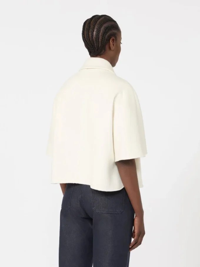 Lichtgewicht kasjmier cape, wit Lichtgewicht kasjmier cape, wit