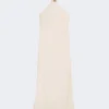 Lichtgewicht satijnen jurk, beige-roze Lichtgewicht satijnen jurk, beige-roze