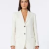 Linnen blazer met krijtstreep, naturel Linnen blazer met krijtstreep, naturel