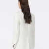 Linnen blazer met krijtstreep, naturel Linnen blazer met krijtstreep, naturel