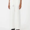 Linnen broek met mandpatroon, wit Linnen broek met mandpatroon, wit