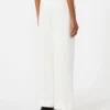 Linnen broek met mandpatroon, wit Linnen broek met mandpatroon, wit