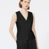 Linnen canvas gilet, zwart Linnen canvas gilet, zwart