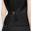 Linnen canvas gilet, zwart Linnen canvas gilet, zwart