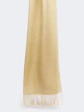 Linnen stola met franjes, beige