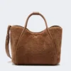 Medium marine tas van teddy-stof, camel Medium marine tas van teddy-stof, camel