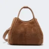 Medium marine tas van teddy-stof, camel Medium marine tas van teddy-stof, camel