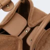 Medium marine tas van teddy-stof, camel Medium marine tas van teddy-stof, camel