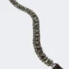 Met juwelen versierde satijnen riem, zwart Met juwelen versierde satijnen riem, zwart