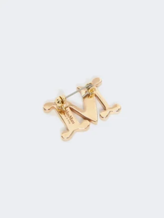 Met kristallen versierde monogrambroche, optisch wit