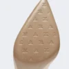 Met kristallen versierde satijnen pumps, kleur nude Met kristallen versierde satijnen pumps, kleur nude