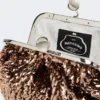 Met pailletten versierde kleine satijnen Pasticcino-tas, roze Met pailletten versierde kleine satijnen Pasticcino-tas, roze