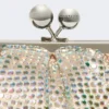 Met strass versierde kleine satijnen Pasticcino-tas, antiekroze Met strass versierde kleine satijnen Pasticcino-tas, antiekroze