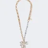 Metalen en keramische ketting, goud Metalen en keramische ketting, goud