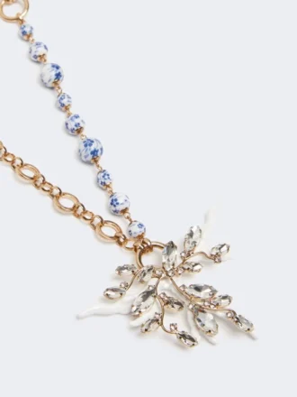 Metalen en keramische ketting, goud Metalen en keramische ketting, goud
