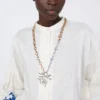 Metalen en keramische ketting, goud Metalen en keramische ketting, goud