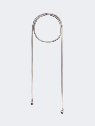 Metalen ketting met bolvormig detail, palladium Metalen ketting met bolvormig detail, palladium