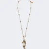 Metalen ketting met brochehanger, goud Metalen ketting met brochehanger, goud