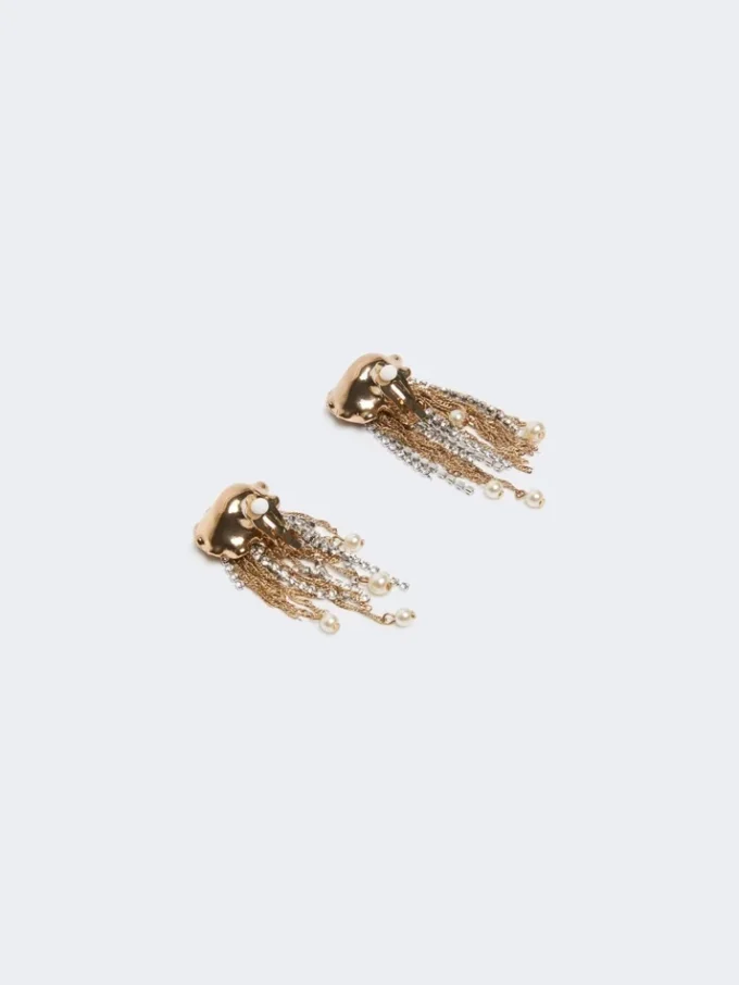 Metalen oorbellen, goud Metalen oorbellen, goud