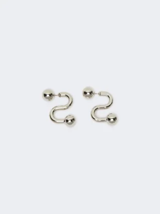 Metalen oorbellen, zilver Metalen oorbellen, zilver