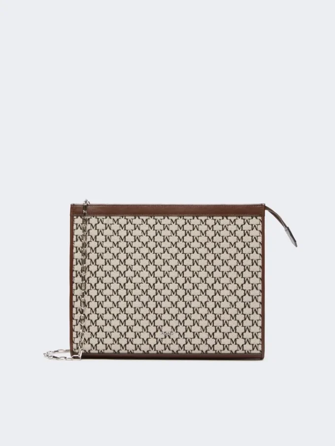 Middelgroot katoenen jacquard etui, zwart Middelgroot katoenen jacquard etui, zwart