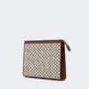 Middelgroot katoenen jacquard etui, zwart Middelgroot katoenen jacquard etui, zwart