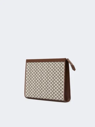 Middelgroot katoenen jacquard etui, zwart Middelgroot katoenen jacquard etui, zwart