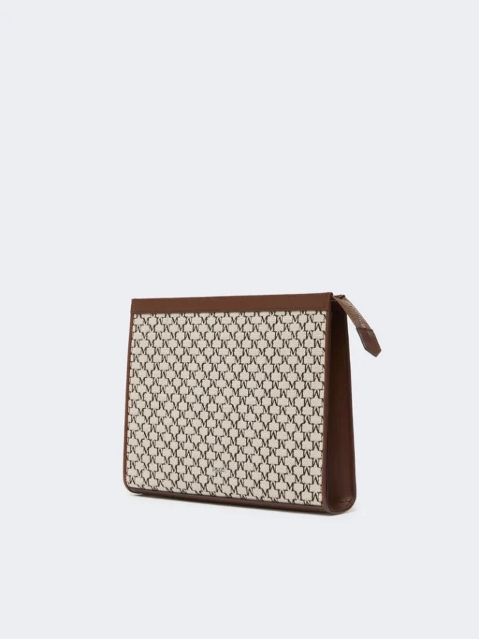 Middelgroot katoenen jacquard etui, zwart Middelgroot katoenen jacquard etui, zwart