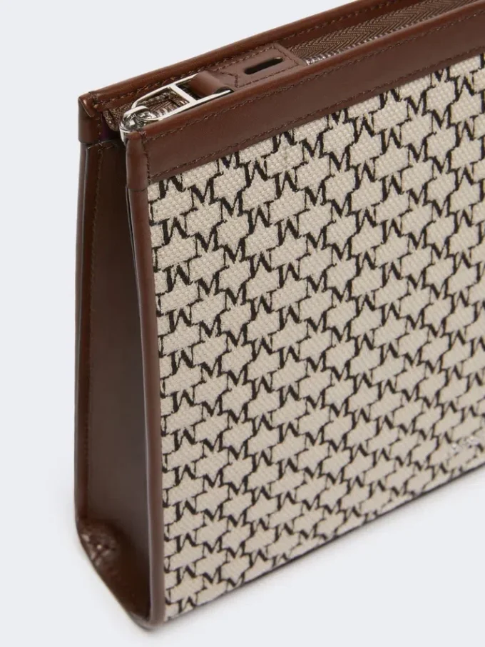Middelgroot katoenen jacquard etui, zwart Middelgroot katoenen jacquard etui, zwart