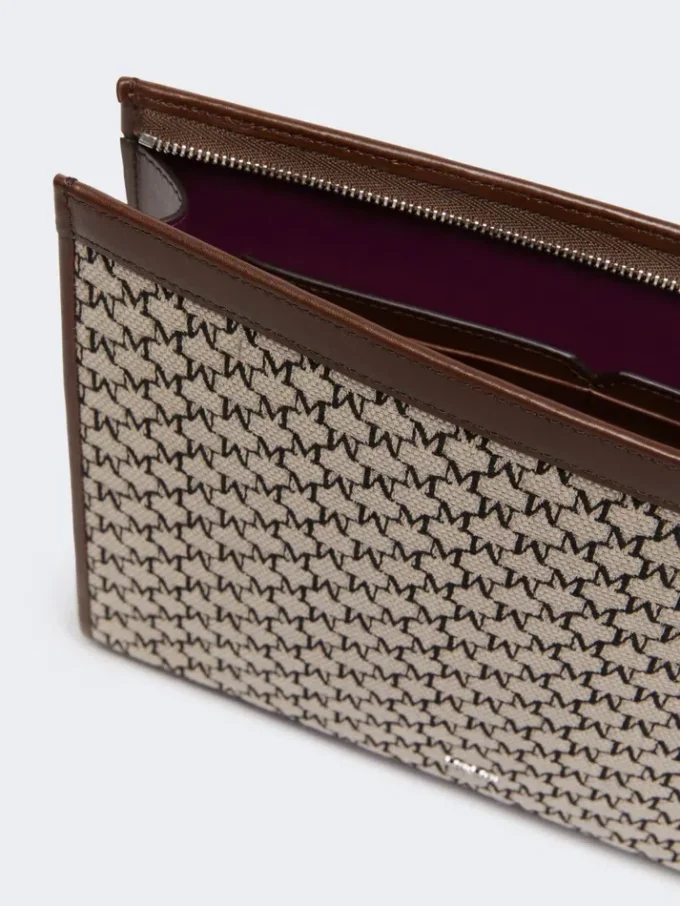 Middelgroot katoenen jacquard etui, zwart Middelgroot katoenen jacquard etui, zwart