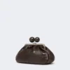 Middelgrote Pasticcino-tas van leer met krokodillenprint, donkerbruin Middelgrote Pasticcino-tas van leer met krokodillenprint, donkerbruin