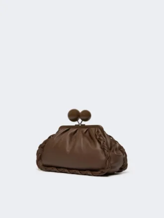 Middelgrote Pasticcino-tas van nappaleer, bruin