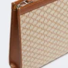 Middelgrote tas van katoenjacquard, hazelnootbruin Middelgrote tas van katoenjacquard, hazelnootbruin
