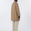 Midi-jas van wollen broadcloth, beige Midi-jas van wollen broadcloth, beige