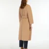 Midi-jas van wollen broadcloth, camel Midi-jas van wollen broadcloth, camel