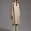 Midi-kasjmier vestjas, zandkleur