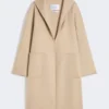 Midi-kasjmier vestjas, zandkleur