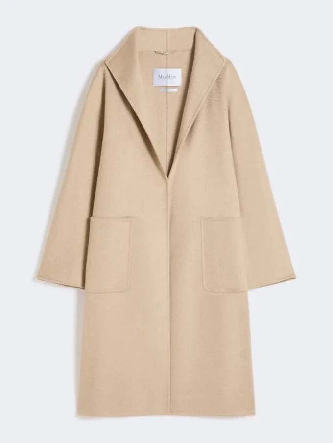 Midi-kasjmier vestjas, zandkleur