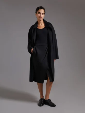 Midi-kasjmier vestjas, zwart