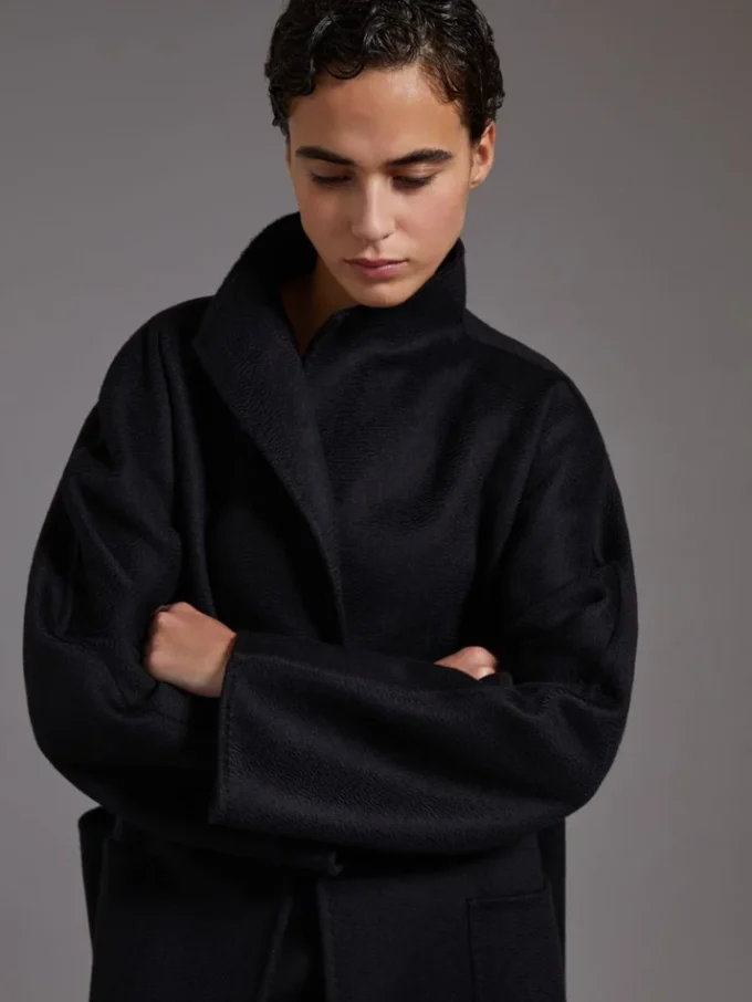 Midi-kasjmier vestjas, zwart Midi-kasjmier vestjas, zwart